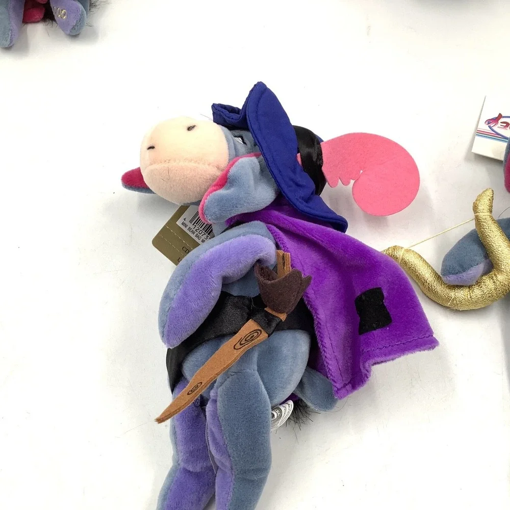 4 Walt Disney Bean Bag Eeyore Plush Bean Bag Angel Musketeer‎ Butterfly Cupid